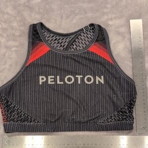 Peloton Charcoal and Crimson Athletic Bra